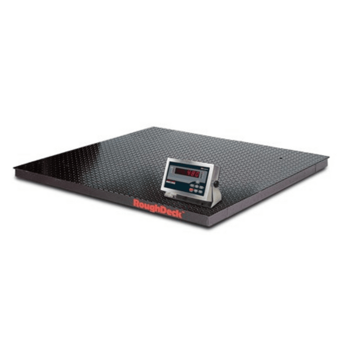 RICE LAKE ROUGH-N-READY | 4' X 4' 10K FLOOR SCALE W/ 480 LEGEND INDICATOR 115 V | 10,000 LB X 2 LB | NTEP