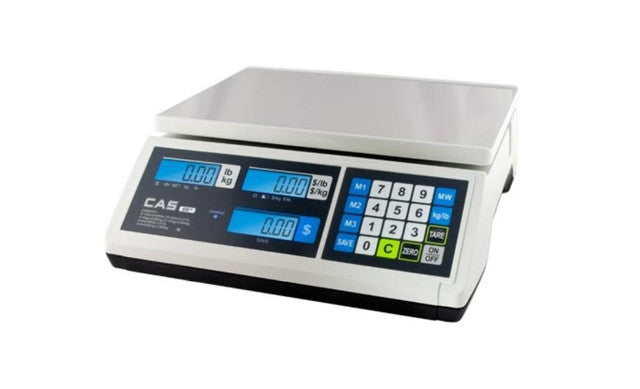 CAS ERJR-30L DUAL RANGE PRICE COMPUTING SCALE | 15 x 30 LB / 0.005 x 0.01 LB | NTEP