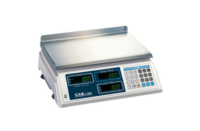 CAS S-2000-30 PRICE COMPUTING SCALE | 30 LBS X 0.01 LBS | NTEP